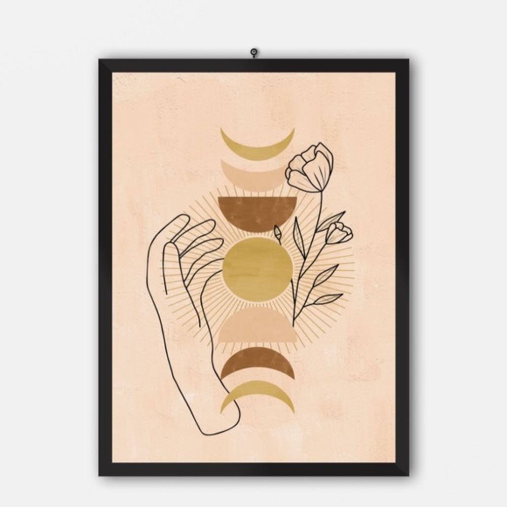 Wall Art Bohemian Celestial Hands Print Poster Illustration Unframed - Picture 5 of 6